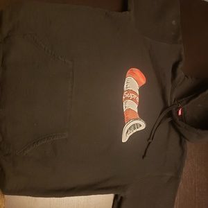 Supreme Cat in The Hat hoodie (Black)